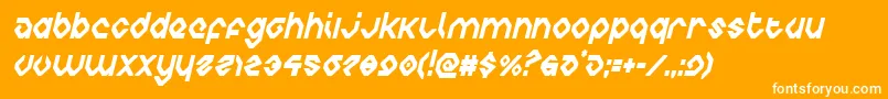 charliesanglescondital Font – White Fonts on Orange Background
