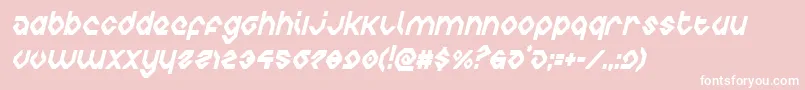 フォントcharliesanglescondital – ピンクの背景に白い文字