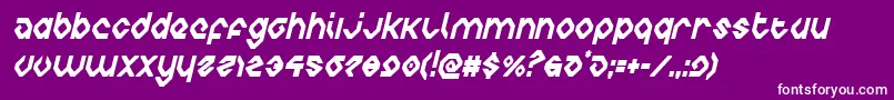フォントcharliesanglescondital – 紫の背景に白い文字