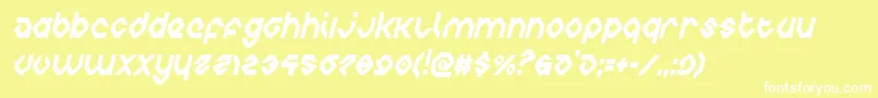 Шрифт charliesanglescondital – белые шрифты на жёлтом фоне
