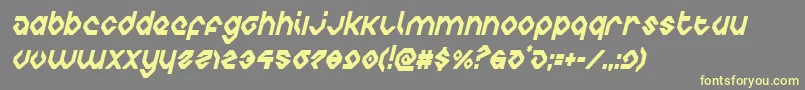 charliesanglescondital-Schriftart – Gelbe Schriften auf grauem Hintergrund