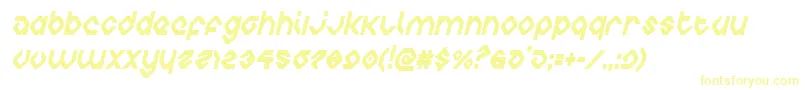 Шрифт charliesanglescondital – жёлтые шрифты на белом фоне