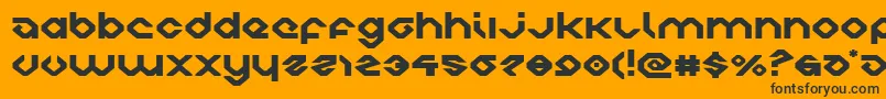 charliesanglesexpand Font – Black Fonts on Orange Background