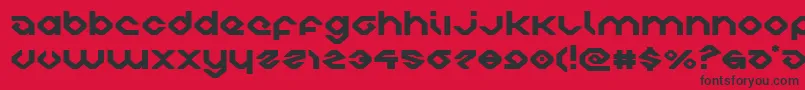 フォントcharliesanglesexpand – 赤い背景に黒い文字