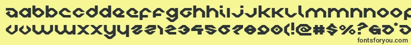 charliesanglesexpand Font – Black Fonts on Yellow Background