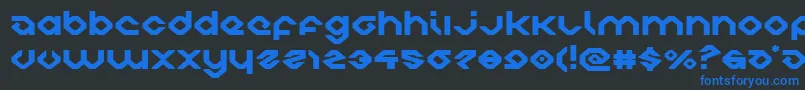 charliesanglesexpand Font – Blue Fonts on Black Background