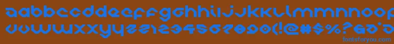 charliesanglesexpand Font – Blue Fonts on Brown Background