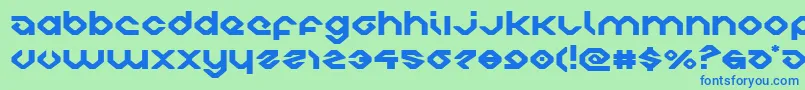 charliesanglesexpand Font – Blue Fonts on Green Background