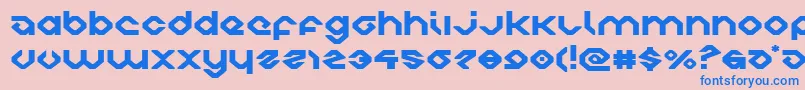 charliesanglesexpand Font – Blue Fonts on Pink Background