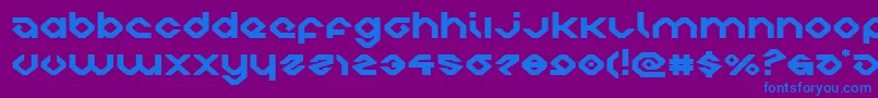 charliesanglesexpand Font – Blue Fonts on Purple Background