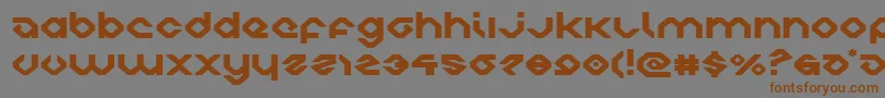 charliesanglesexpand Font – Brown Fonts on Gray Background