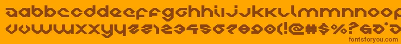 charliesanglesexpand Font – Brown Fonts on Orange Background
