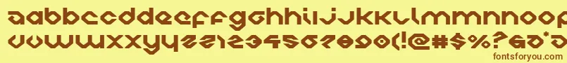 charliesanglesexpand Font – Brown Fonts on Yellow Background