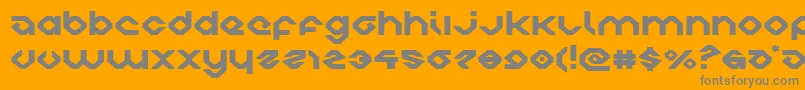 charliesanglesexpand Font – Gray Fonts on Orange Background