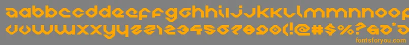 charliesanglesexpand Font – Orange Fonts on Gray Background