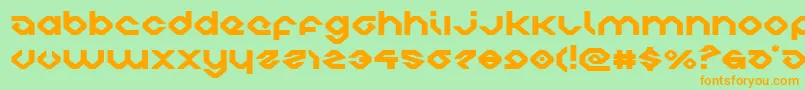 charliesanglesexpand Font – Orange Fonts on Green Background