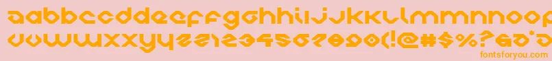 charliesanglesexpand Font – Orange Fonts on Pink Background