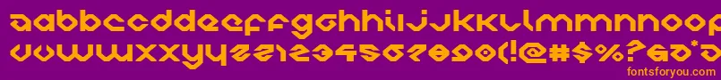 charliesanglesexpand Font – Orange Fonts on Purple Background