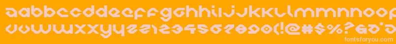 charliesanglesexpand Font – Pink Fonts on Orange Background