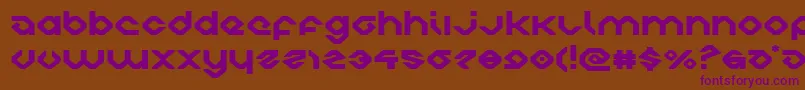charliesanglesexpand Font – Purple Fonts on Brown Background