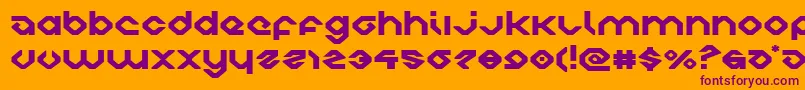 charliesanglesexpand Font – Purple Fonts on Orange Background