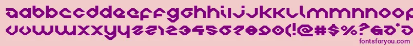 charliesanglesexpand Font – Purple Fonts on Pink Background