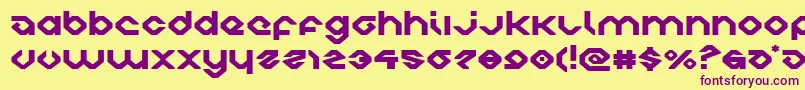 charliesanglesexpand Font – Purple Fonts on Yellow Background