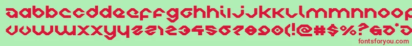 charliesanglesexpand Font – Red Fonts on Green Background