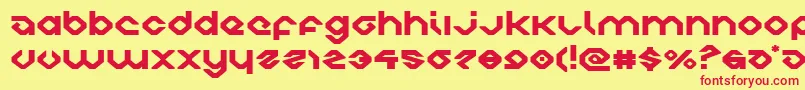 charliesanglesexpand Font – Red Fonts on Yellow Background