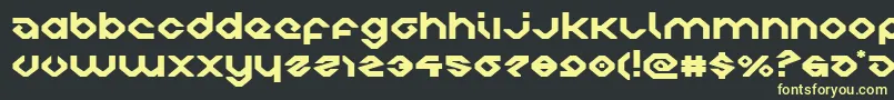 charliesanglesexpand Font – Yellow Fonts on Black Background