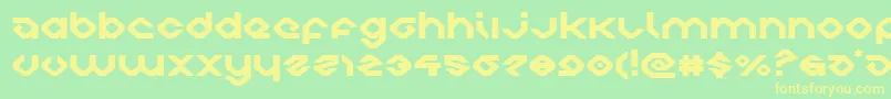 charliesanglesexpand Font – Yellow Fonts on Green Background