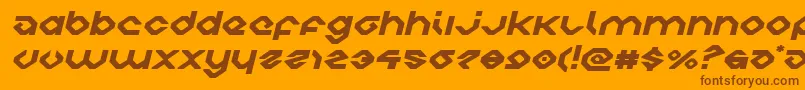 charliesanglesexpandital Font – Brown Fonts on Orange Background