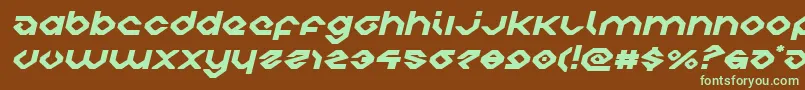 charliesanglesexpandital-Schriftart – Grüne Schriften auf braunem Hintergrund