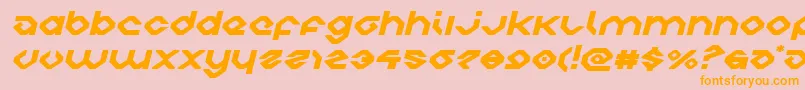 charliesanglesexpandital-Schriftart – Orangefarbene Schriften auf rosa Hintergrund