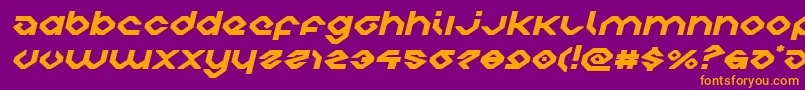 charliesanglesexpandital Font – Orange Fonts on Purple Background