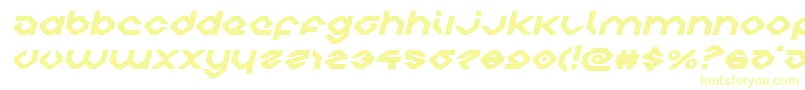 Czcionka charliesanglesexpandital – żółte czcionki