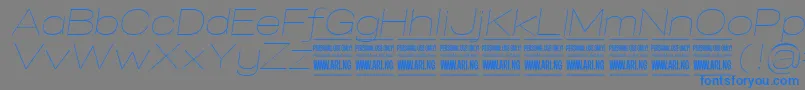 SpecifypersonalExpthinitalic Font – Blue Fonts on Gray Background