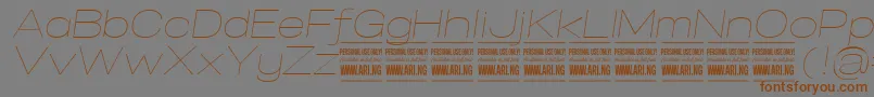 SpecifypersonalExpthinitalic Font – Brown Fonts on Gray Background