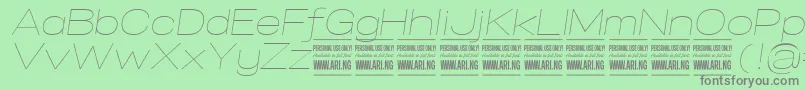 SpecifypersonalExpthinitalic Font – Gray Fonts on Green Background