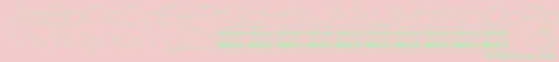 SpecifypersonalExpthinitalic-Schriftart – Grüne Schriften auf rosa Hintergrund