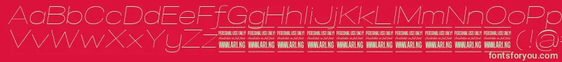 SpecifypersonalExpthinitalic Font – Green Fonts on Red Background