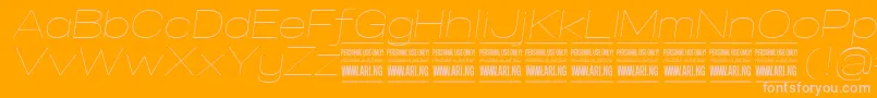 SpecifypersonalExpthinitalic Font – Pink Fonts on Orange Background