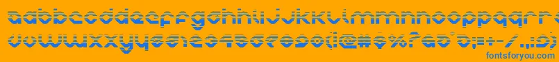 charliesanglesgrad Font – Blue Fonts on Orange Background