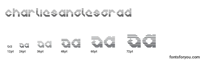 Größen der Schriftart Charliesanglesgrad