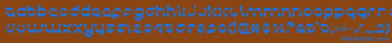 charliesangleshalf Font – Blue Fonts on Brown Background