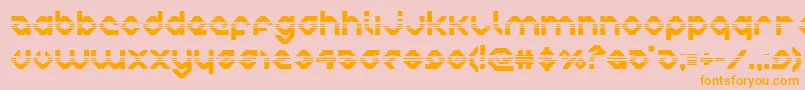 charliesangleshalf Font – Orange Fonts on Pink Background