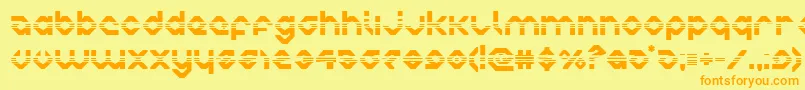 charliesangleshalf Font – Orange Fonts on Yellow Background