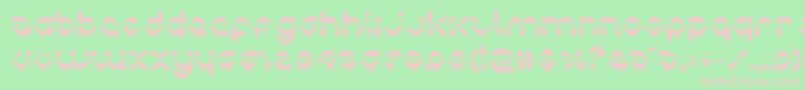charliesangleshalf Font – Pink Fonts on Green Background