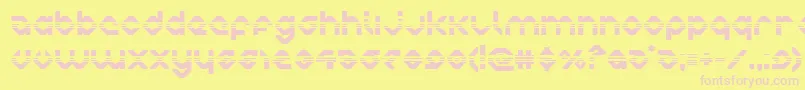 charliesangleshalf Font – Pink Fonts on Yellow Background
