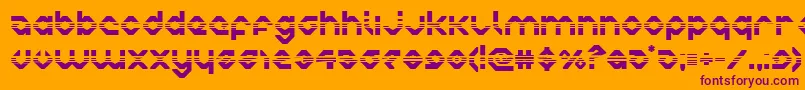 charliesangleshalf-Schriftart – Violette Schriften auf orangefarbenem Hintergrund